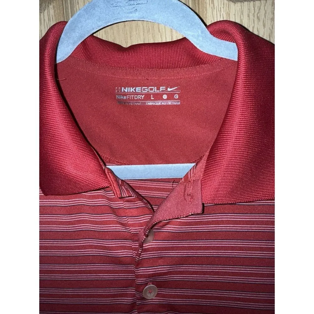 Nike‎ Men's Large Golf Fit Dry Polo Shirt Stretch Shirt EUC
